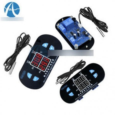 W1308 termosztát - W1308 hőmérséklet-termosztát riasztás kettős LED-vezérlő digitális 12V 10A érzékelő