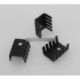 10db TO-220 hőcserélő fekete TO220 19x15x10mm IC hűtőborda alumínium jó