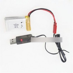 3.7V 500mA kimenet 1S Lipo lítium akkumulátor USB kábel töltő piros JST női fej