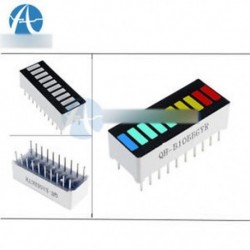 2db Új 10 szegmensvezérlésű oszlopdiagram fénykijelző piros sárga zöld kék