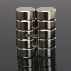 10PCS N52 10x 5mm - 5 / 10db Super Round Erős hűtőszekrény mágnesek ritkaföldfém neodímium mágnes N50 N52