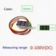 0,28 "3-vezetékes zöld LED DC 0-100V feszültségmérő digitális kijelző feszültség panel mérő