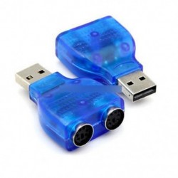 Új USB férfi és kettős PS2 PS / 2 női egér billentyűzet Splitter átalakító adapter