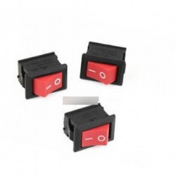 10db Red Rocker Switch 2 érintkező KCD1-101 250V 6A Boatlike Switch AL