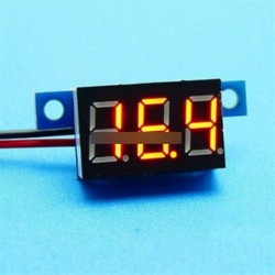 DC 3.3V-30V sárga LED panel mérő Mini lítium akkumulátor digitális feszültségmérő