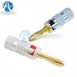 1páros 2db 24K aranyozott Nakamichi hangszóró banán csatlakozó Audio Jack csatlakozó