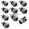 10db egyenáramú tápegység csatlakozó aljzat női panel csatlakozó 3-pólusú 5,5 x 2,1 mm