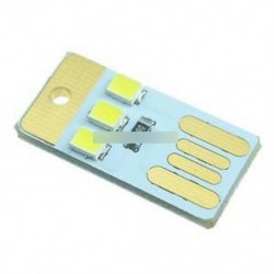 10db 3LED Éjszakai fénykártya lámpa izzó Led kulcstartó hordozható USB Power fehér