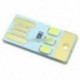 10db 3LED Éjszakai fénykártya lámpa izzó Led kulcstartó hordozható USB Power fehér
