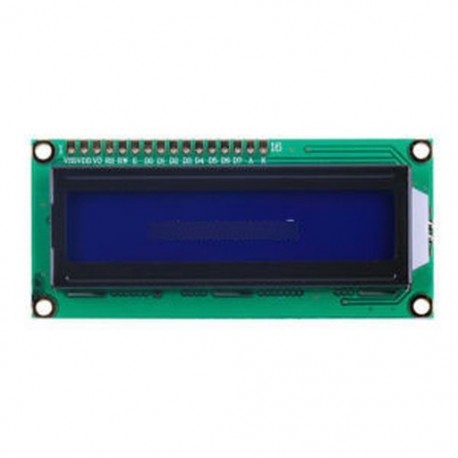 1602 16x2 karakteres LCD kijelzőmodul HD44780 vezérlő Blue Blacklight