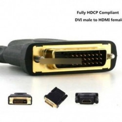 HDMI aljzat DVI hímhez - HDMI-női-női / 24   1PIN DVI-hím / VGA-hím / HDMIadapter-csatlakozó HDTV