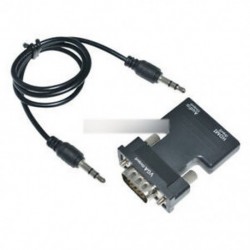 HDMI aljzat - VGA hím fekete - HDMI-női-női / 24   1PIN DVI-hím / VGA-hím / HDMIadapter-csatlakozó HDTV