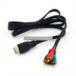 HDMI male 3 RCA-ig - 5FT 1,5 m HDMI férfi 3 / 5RCA audio videó komponens kábel HDTV átalakító adapter