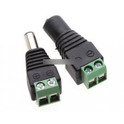 5Pairs Male Female 2.1x5.5mm DC tápcsatlakozó Jack adapter csatlakozó CCTV-hez