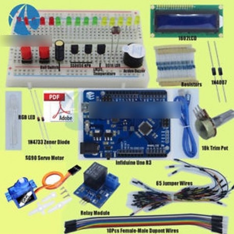 Kis alapkezelő készlet Arudino Uno R3-hoz Mega2560 1602LCD Szervó Infiduino-val