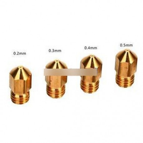 0.2mm   0.3mm   0.4mm   0.5mm Extruder fúvóka nyomtatófej a Makerbot MK8 3D nyomtatóhoz
