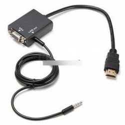 1080P HDMI-VGA-VGA női videó-átalakító adapter kábel PC DVD HDTV TV-hez
