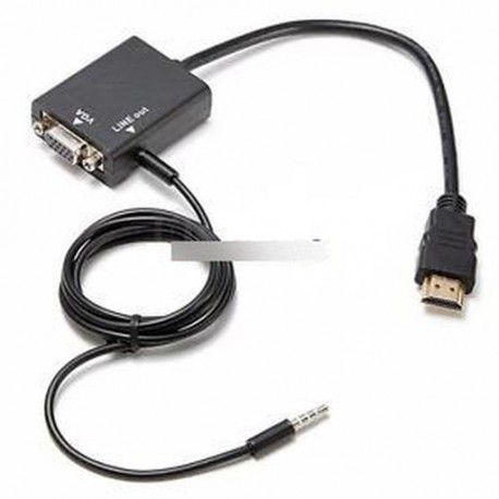 1080P HDMI-VGA-VGA női videó-átalakító adapter kábel PC DVD HDTV TV-hez