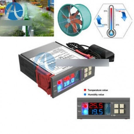 AC 110-230V - SHT2000 AC110-230V / DC12-72V hőmérséklet páratartalom nedvességmérő termosztát érzékelő