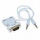 Fehér HDMI-női és VGA-átalakító   audiokábel-támogatás 1080P jelkimenet