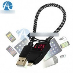 1.2M-os intelligens feszültségáram LED-kijelző Micro USB szinkronizálási adatok gyors töltő kábel