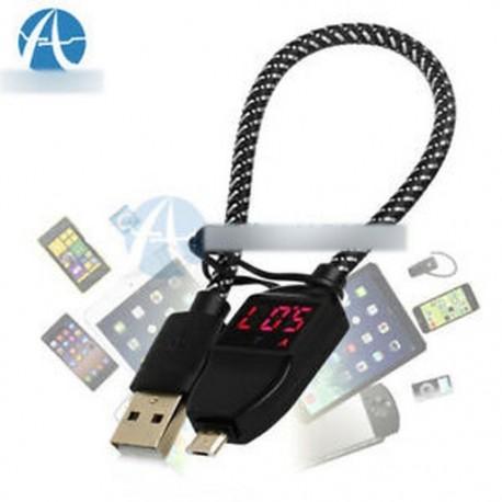 1.2M-os intelligens feszültségáram LED-kijelző Micro USB szinkronizálási adatok gyors töltő kábel