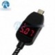 1.2M-os intelligens feszültségáram LED-kijelző Micro USB szinkronizálási adatok gyors töltő kábel