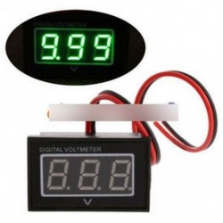 Zöld - Digitális vízálló voltmérő feszültségmérő Voltmérő DC 2.7-30V elektromos autóhoz