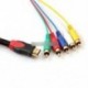 HDMI férfi és 5-RCA audió videó AV komponens kábel átalakító adapter HDTV