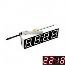 Piros - 3 in 1 LED nagy pontosságú DS3231SN digitális óra hőmérséklet feszültség modul