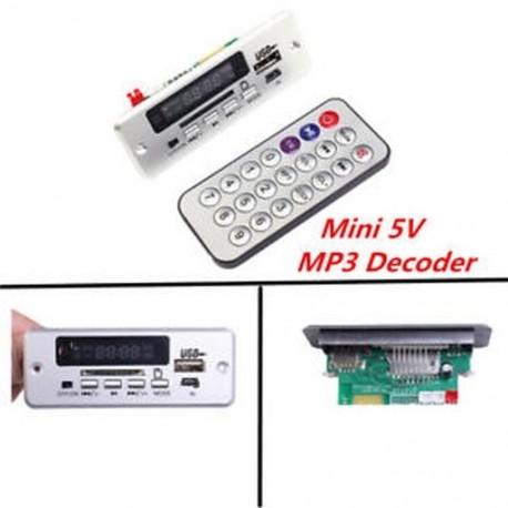 5V MP3 Mini dekóderpanel Bluetooth hívás dekódoló modul MP3 WAV U-lemez és TF