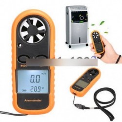 Mini LCD szélsebességmérő légáramlásmérő Digitális Anemométer NTC hőmérő