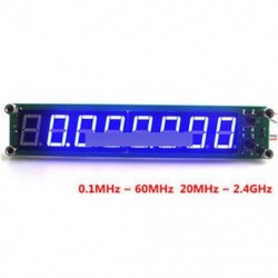 RF jelfrekvencia számláló 0.1-60MHz 20MHz ~ 2.4GHz Cymometer Tester Blue 8 LED