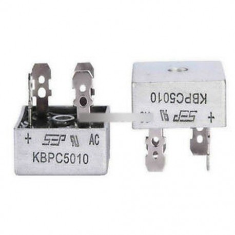 10Pcs 50A 1000V fémdoboz egyfázisú dióda híd egyenirányítója KBPC5010 AL