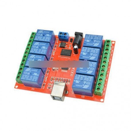 12V USB relé 8 csatornás programozható számítógépvezérlés intelligens otthoni használatra