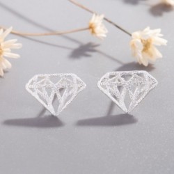 Vintage geometriai háromszög fülbevaló gyémánt alakú csavarral, friss, fényes ékszer lány ajándékba