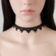 Szexi Rretro gótikus punk bársony egyszerű csipke choker gallér drágakő lánc nyaklánc női ékszerek