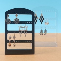 24 lyukú ékszerszervező állvány fekete műanyag fülbevalótartóval divat fülbevaló