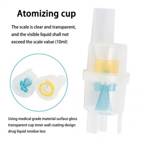 Inhaláló csésze alkatrészek Felnőtt gyermek injektor porlasztó tartozékok Kompresszor atomizált spray 6ML