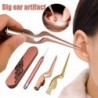Fültisztító viasz eltávolító eszköz Zseblámpa fülhallgató tisztító Earwax eltávolító fényes Curette fénykanál