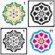 DIY Mandala Kiegészítő Rétegezés Rajzsablon Festőkefe Festés Ceruza Újra használható sablon DIY dekoráció