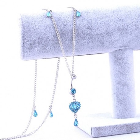 Új divat strasszos hasa gomb lánc derék lánc piercing ékszerek