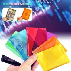 50 db átlátszó színes kártya ujjú, varázslatos társasjáték Tarot pókerkártya védőtáska, 65x90mm