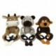 Plüss kisállat játékok háromszínű gumi gyűrűs prémes játékok majom tehén medve rágó játék