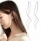 Elegáns egyszerű ezüst hosszú bojt fülbek koreai stílusú medál lógó fülbek divatos ékszerek nők számára