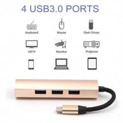 4 portos USB C HUB C típusú osztó USB-C adapter a MacBook Pro Air Surface Pro 6 Huawei társkönyvtárs Hubhoz