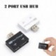 Mini 2 portos USB 2.0 hub töltő adapter-elosztó telefon táblagéphez