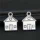 30db 16x13 mm-es ház Charms antik ezüst tónusú medál készítés