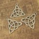 15db nagy háromságú csomók Charms kelta csomók medálok, antik ezüst 29x26 mm