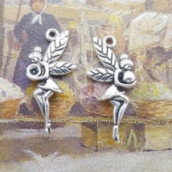 30db angyal tündérmese varázsa tibeti ezüst tónusú medál Charms medálok 25x11mm